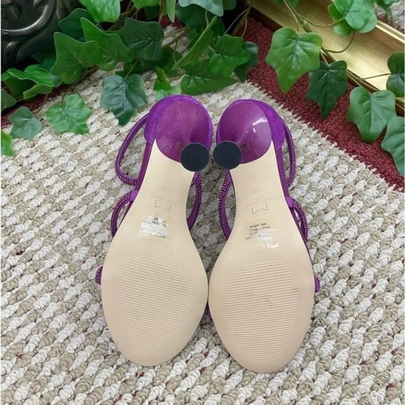 MARC FISHER LTD Carita Ankle Strap Heeled Sandal in Purple Size 7.5 - Picture 9 of 12